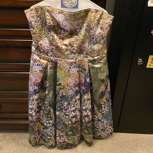 White House black market floral tube top dress